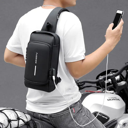 USB Shoulder Bag -Anti Theft Bag- BackPack Bag