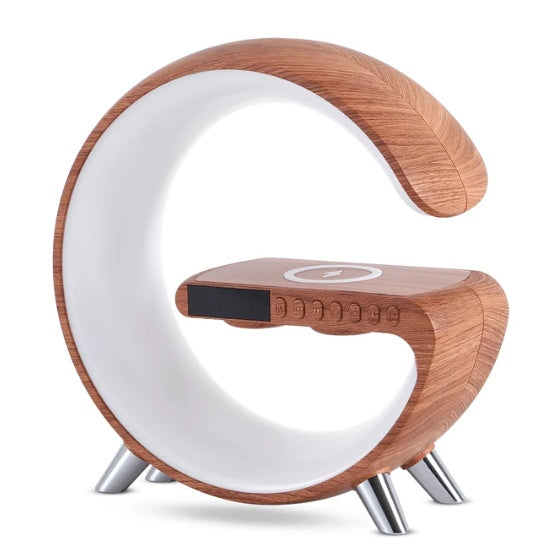 New Intelligent G Shaped LED Lamp Bluetooth Speake Wireless Charger Atmosphere Lamp App Control For Bedroom Home Decor