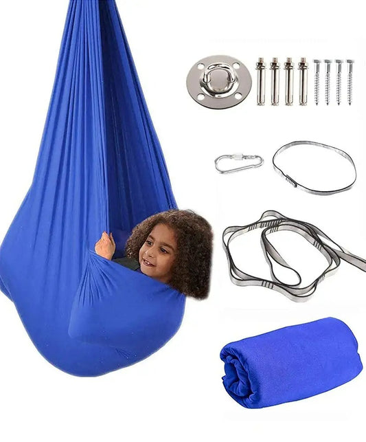 Children's Hanging Chair Or Therapy Swing  -Hardware Included-Sensory Swing Cuddle Swing Indoor Outdoor Kids Swing Adjustable Hammock Great For Children With Autism