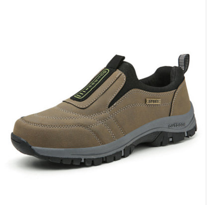 New Men's Leisure Walking Shoes- Hiking Shoes light large size solid color men's shoes