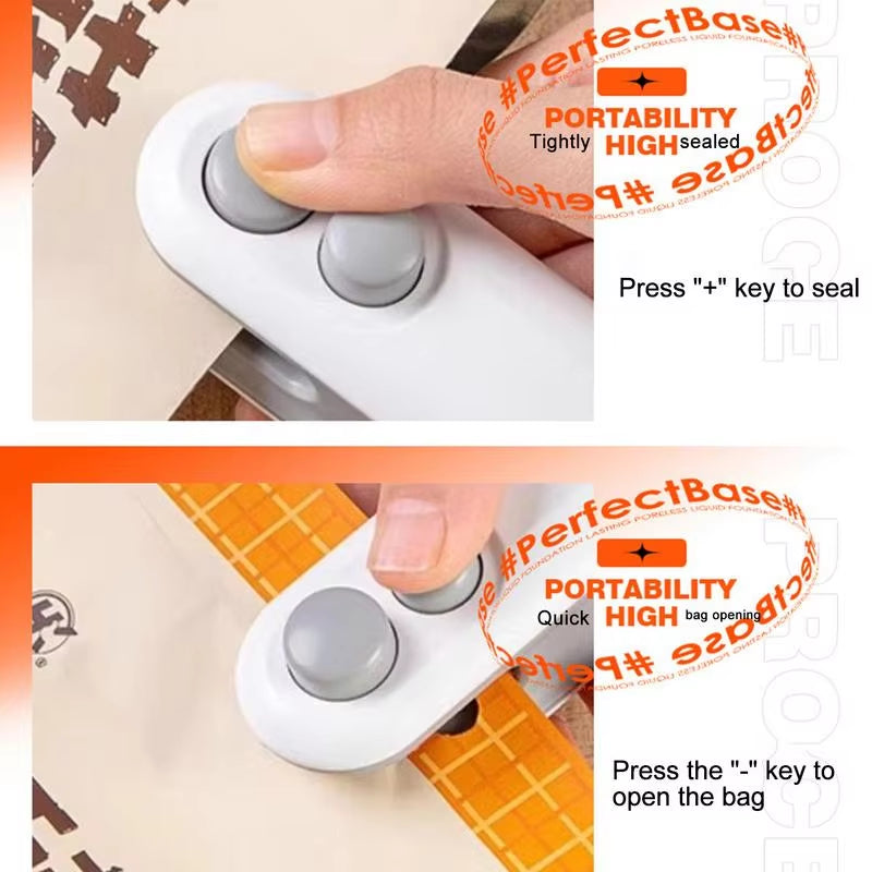 Mini Bag Sealer Rechargeable Handheld Sealing Machine Portable Bag Resealer Food Saver 2 in 1 Heat Sealer Snack Keeping Tools