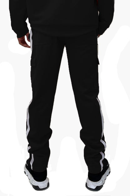 Men's Two Stripe Cargo Pouch Track Pants