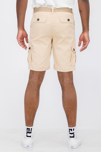 Men's Belted Cargo Shorts with Belt