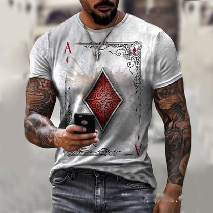 K&S Concepts Playing Card Printing Men's T-Shirt Top