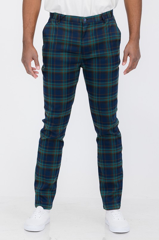 Men's Plaid Trouser Pants