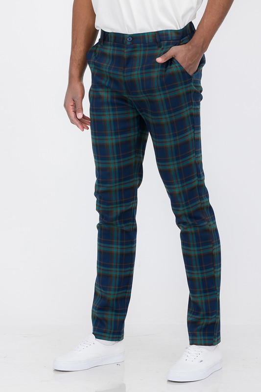 Men's Plaid Trouser Pants