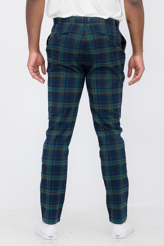 Men's Plaid Trouser Pants