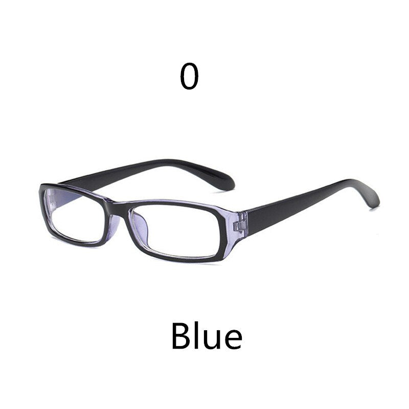 Elbru Anti-blue Light  Square Myopia Glasses Women Men Finished Nearsighted Eyeglasses Diopter -1.0to -4.0 Unisex