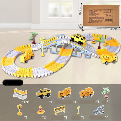 Children's electric track car toy