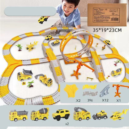 Children's electric track car toy