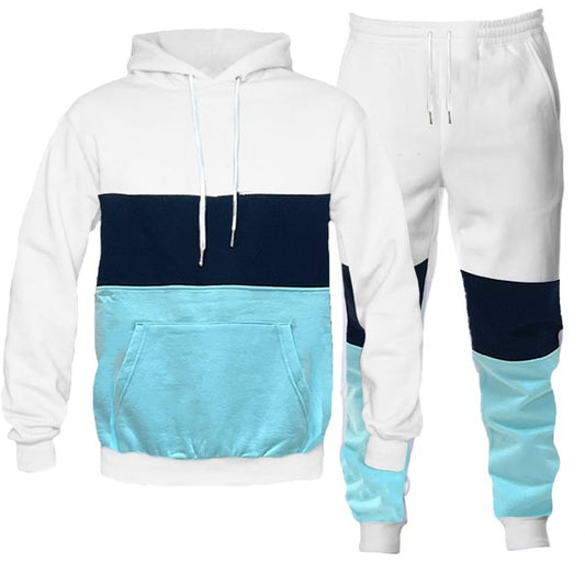 MEN'S SWEAT SUIT SET COLOR BLOCK SWEAT SET