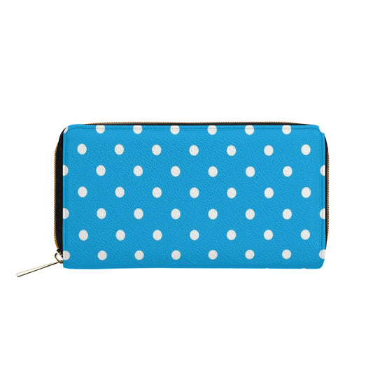 K & S Concepts Blue & White Polka Dot Designer Mini Purse