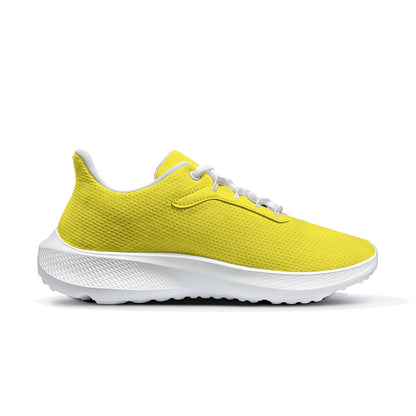 Athletic Shoes -Plain Yellow Women's Road Running Shoes -Running Casual Trainer Shoes