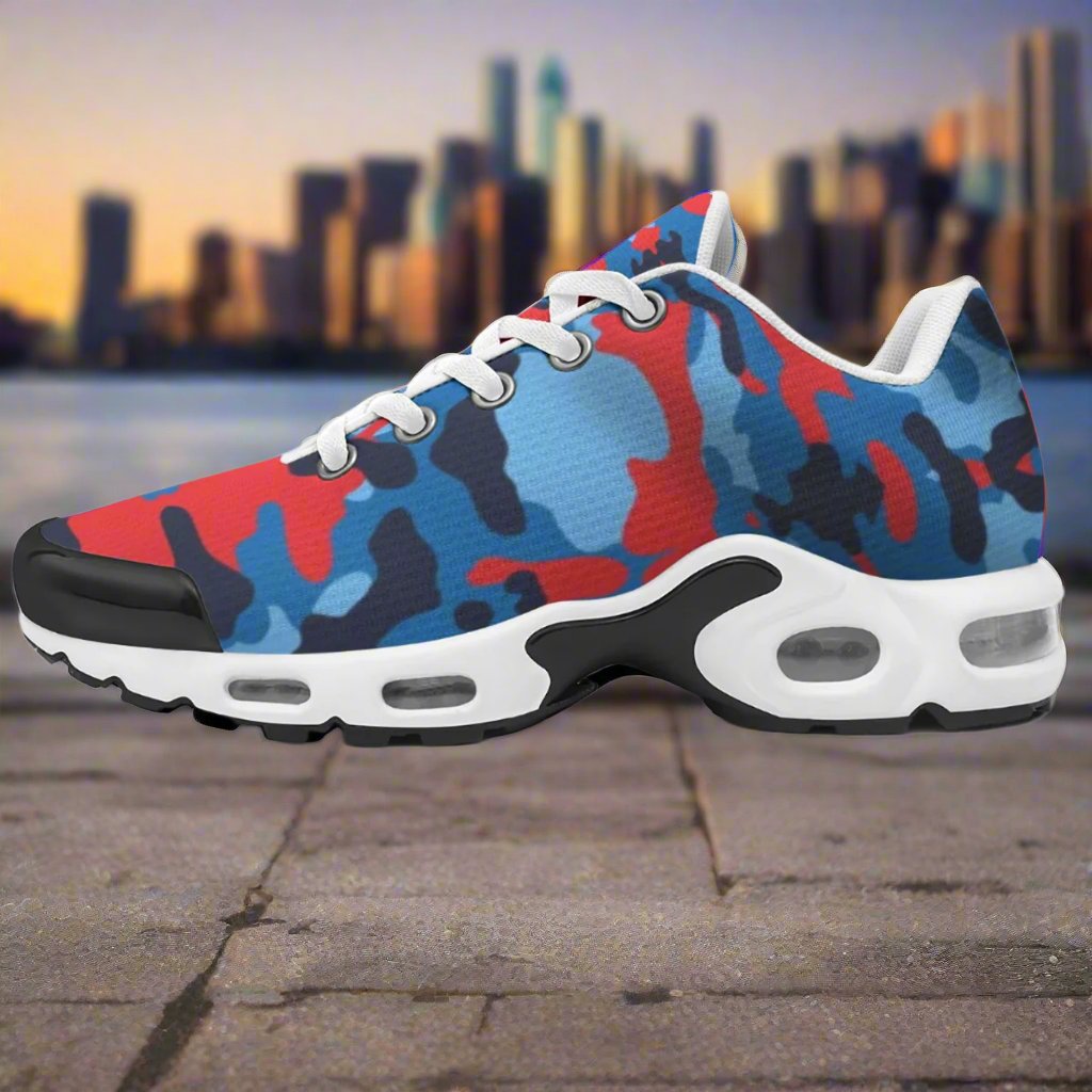 K&S Concepts RED & BLUE CAMO Men's Air Cushion Sports Shoes