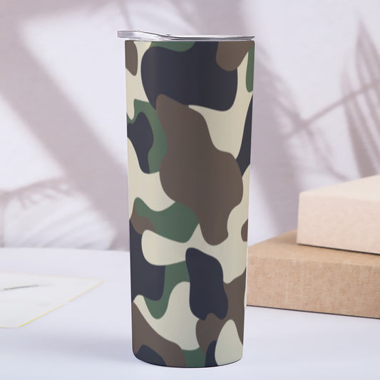 Skinny Green Camo Design Tumbler Stainless Steel with Lids 20OZ