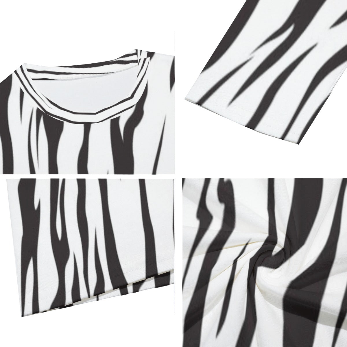 Men's Zebra Print Long Sleeve T-Shirt |  Cotton