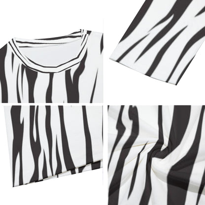 Men's Zebra Print Long Sleeve T-Shirt |  Cotton