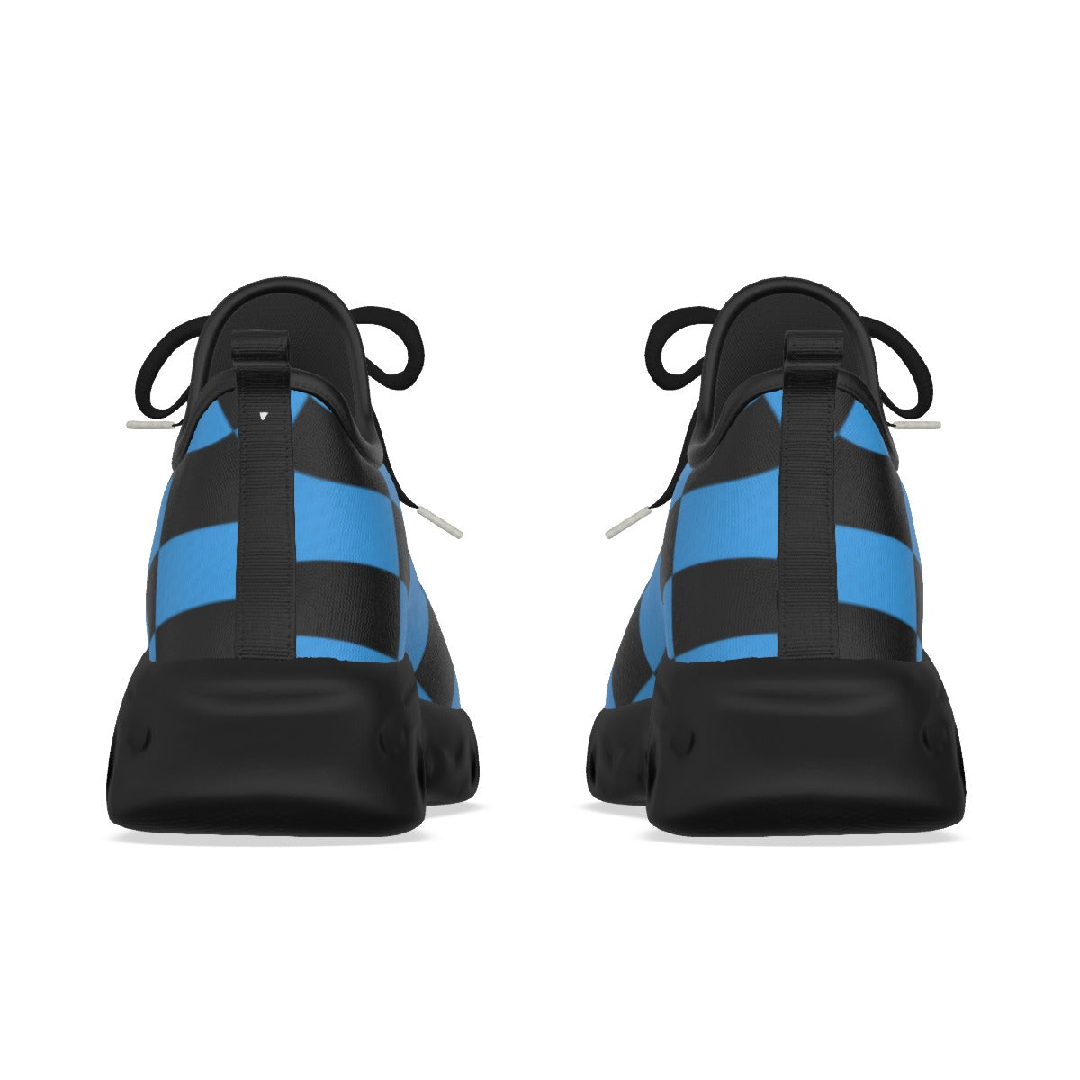 Men's Black & Blue Checker Design Light Sports Shoes