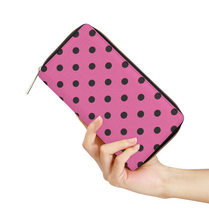 K & S Concepts Pink & Black Polka Dot Designer Mini Purse