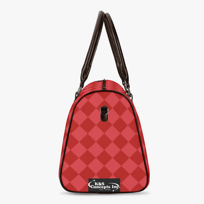 K & S Concepts Red Diamond Designer Travel Duffle Bag