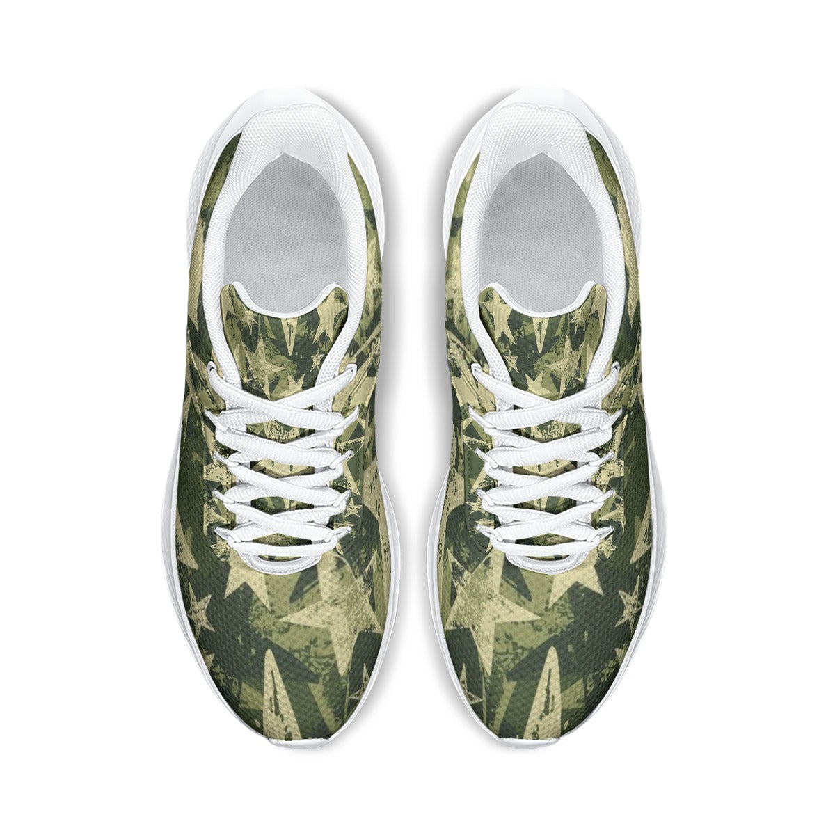 Star Camo Green Design -Women's Road Running Shoes Athletic Casual Shoes