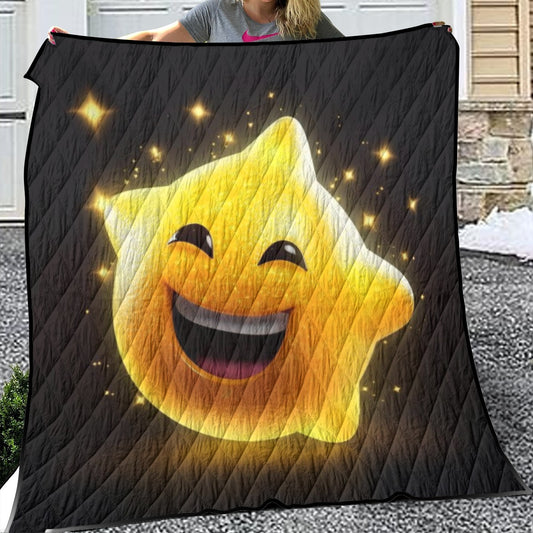 Happy Star Lightweight & Breathable Quilt With Edge-wrapping Strips - K & S Concepts Inc