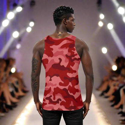 Men's Red Camo Tank Top