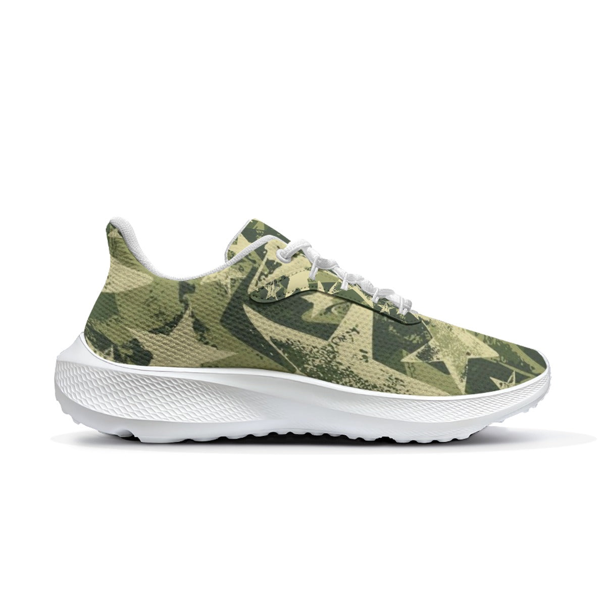 Star Camo Green Design -Women's Road Running Shoes Athletic Casual Shoes