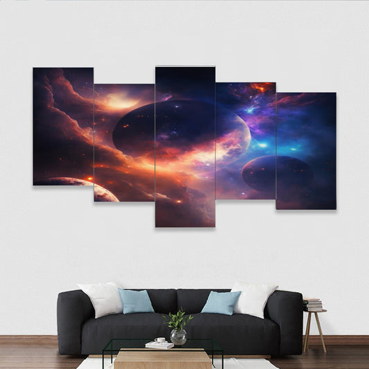 Alternate Universe II Framed five-piece mural - K & S Concepts Inc