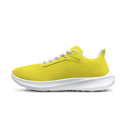 Athletic Shoes -Plain Yellow Women's Road Running Shoes -Running Casual Trainer Shoes