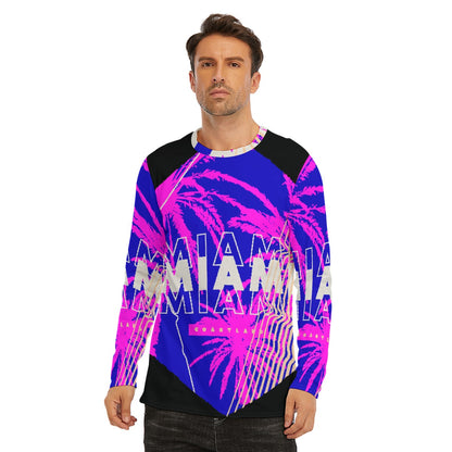 Men's Miami Neon Long Sleeve T-Shirt | Cotton