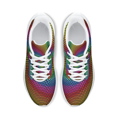 Exclusive Design -Women's Skyline Rainbow Shimmer Designer Casual Trainer Athletic Road Running Shoes