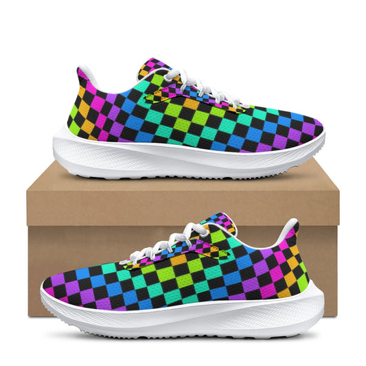 K & S Concepts Women's Multi Color Checker Road Running Shoes