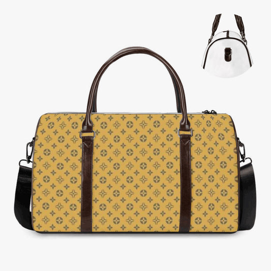 K & S Concepts Yellow Temple Design Travel Duffle Bag