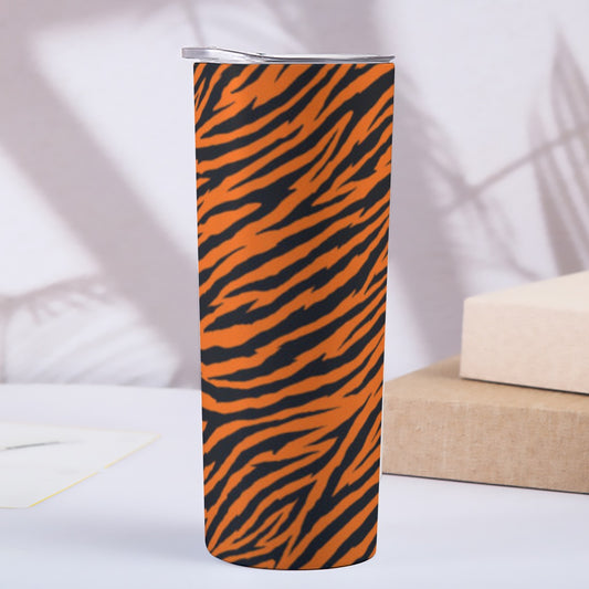 Skinny Tiger Stripe Design Tumbler Stainless Steel with Lids 20OZ