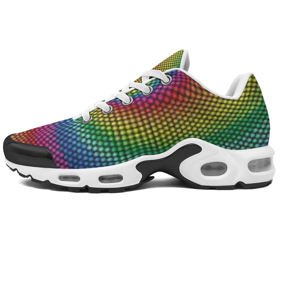 Exclusive Design -Men's Skyline Rainbow Shimmer Designer Casual Trainer Athletic Road Running Shoes