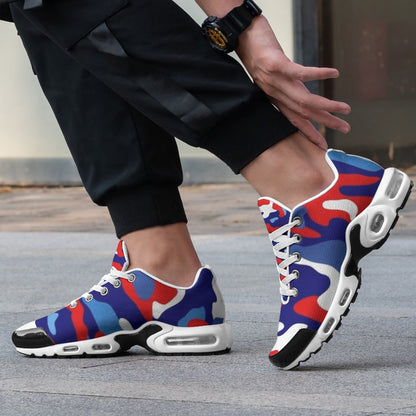 K&S Concepts Blue Red White CAMO Men's Air Cushion Sports Shoes