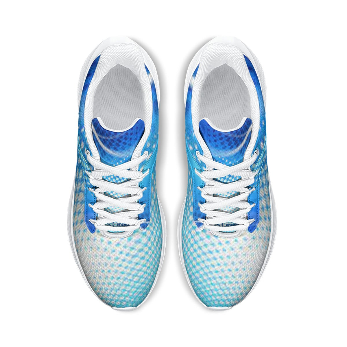 Women's Blue Shimmer Design Road Running Shoes