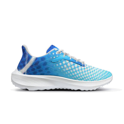 Women's Blue Shimmer Design Road Running Shoes