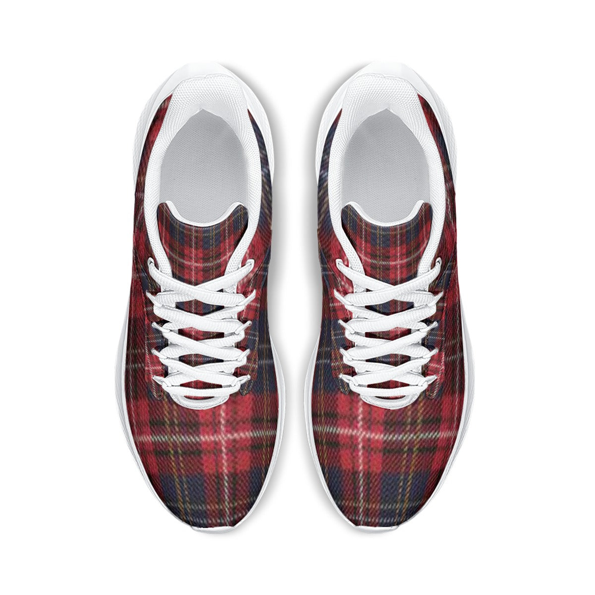 Basic Red Plaid Design -Women's Road Running Shoes -Athletic Casual Shoes