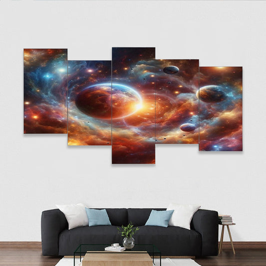 Alternate Universe Framed five-piece mural - K & S Concepts Inc