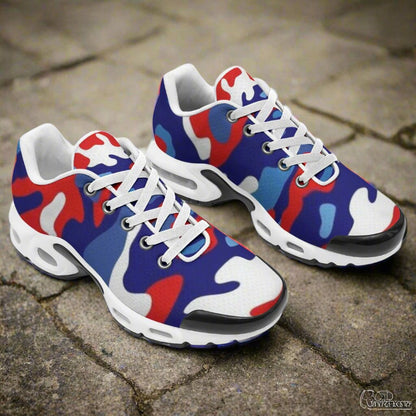 K&S Concepts Blue Red White CAMO Men's Air Cushion Sports Shoes