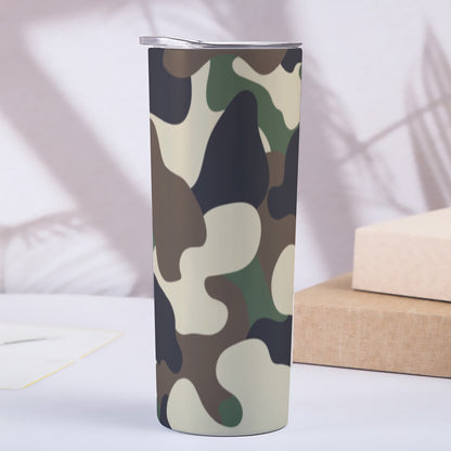 Skinny Green Camo Design Tumbler Stainless Steel with Lids 20OZ