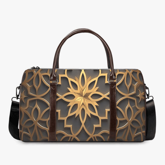 K & S Concepts Gold Stencil Designer Travel Duffle Bag