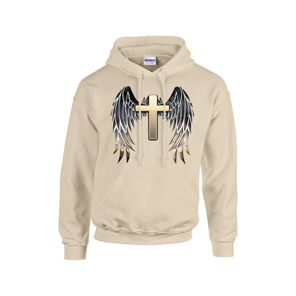 Gold Cross with WIngs Faith Hoodie For The USA - UNISEX