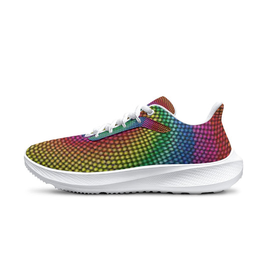 Exclusive Design -Women's Skyline Rainbow Shimmer Designer Casual Trainer Athletic Road Running Shoes