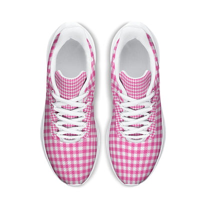 Women's Pink Checkered Design Road Running Shoes