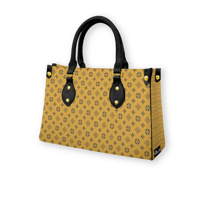 Women's Yellow Temple Designer Tote Bag With Black Handle--Exclusive Limited Edition/Design -Limited Stock Sold