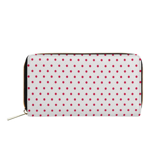 K & S Concepts White & Red Polka Dot Designer Mini Purse