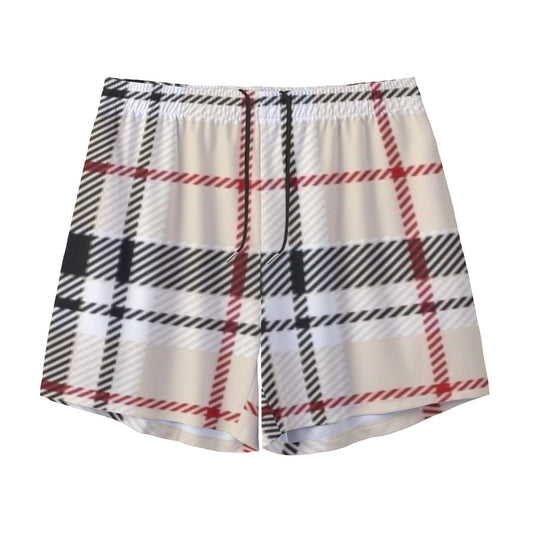 Men's Lux Plaid Design Pocket Sports Shorts